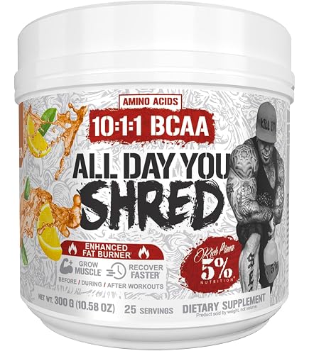 Amazon.com: 5% Nutrition AllDayYouMay Caffeinated BCAA Powder and